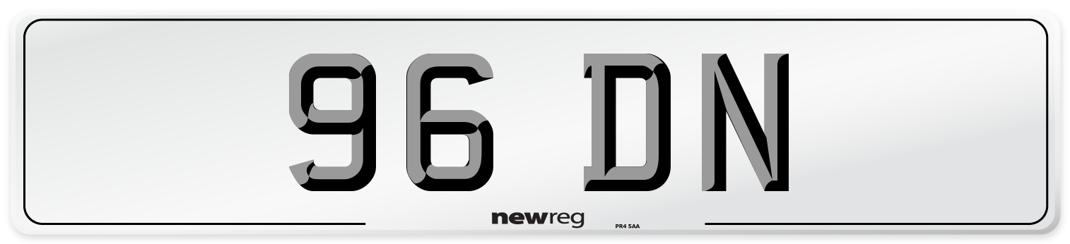 96 DN Number Plate from New Reg